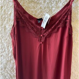Torrid spaghetti strap top burgundy lace sz 2x